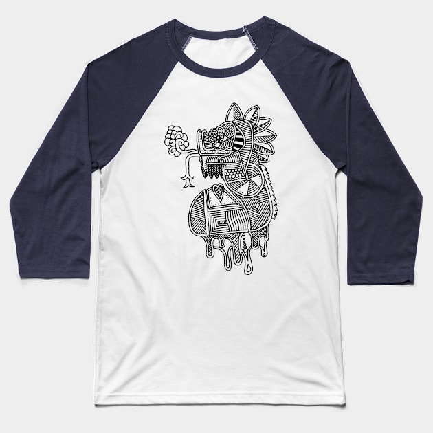 Quetzalcoatl Baseball T-Shirt by PsychedelicDesignCompany